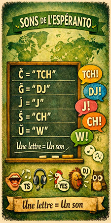 l'alphabet de l'espéranto les lettre accentuées