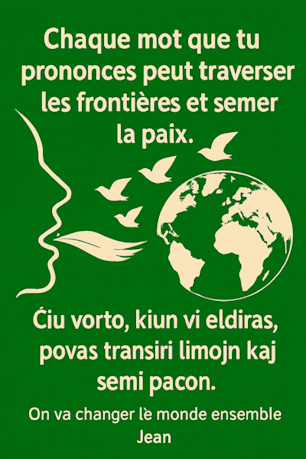 Message sur la compréhension directe entre peuples grâce à l’Espéranto