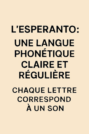 Alphabet phonétique de l'espéranto avec correspondance lettre-son